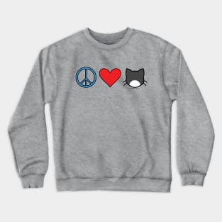 Peace Love Cats - Black n White Crewneck Sweatshirt